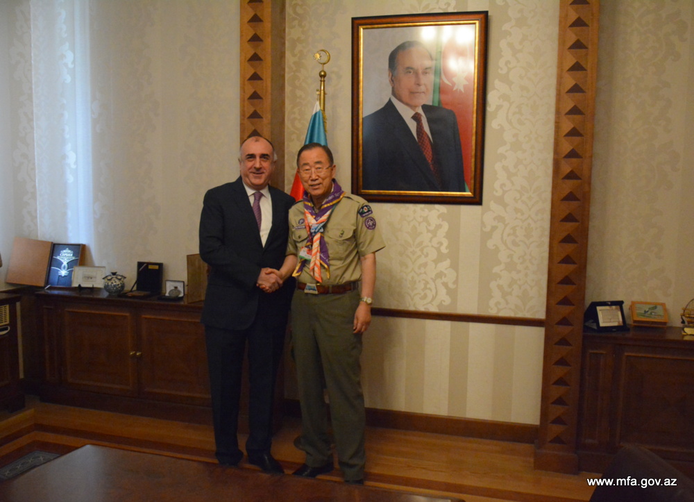 Elmar Mammadyarov met with Ban Ki-moon
