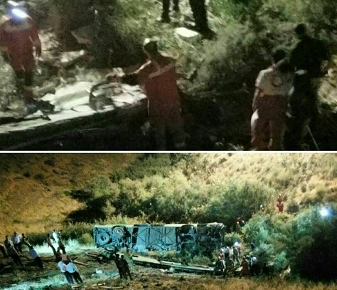 İranda dəhşətli qəza: 11 ölü, 28 yaralı - Foto