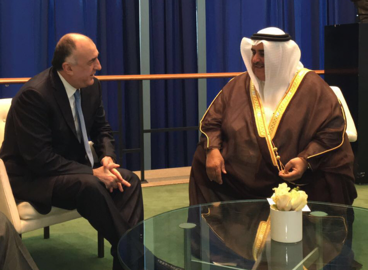 Elmar Mammadyarov met with FM of Bahrain