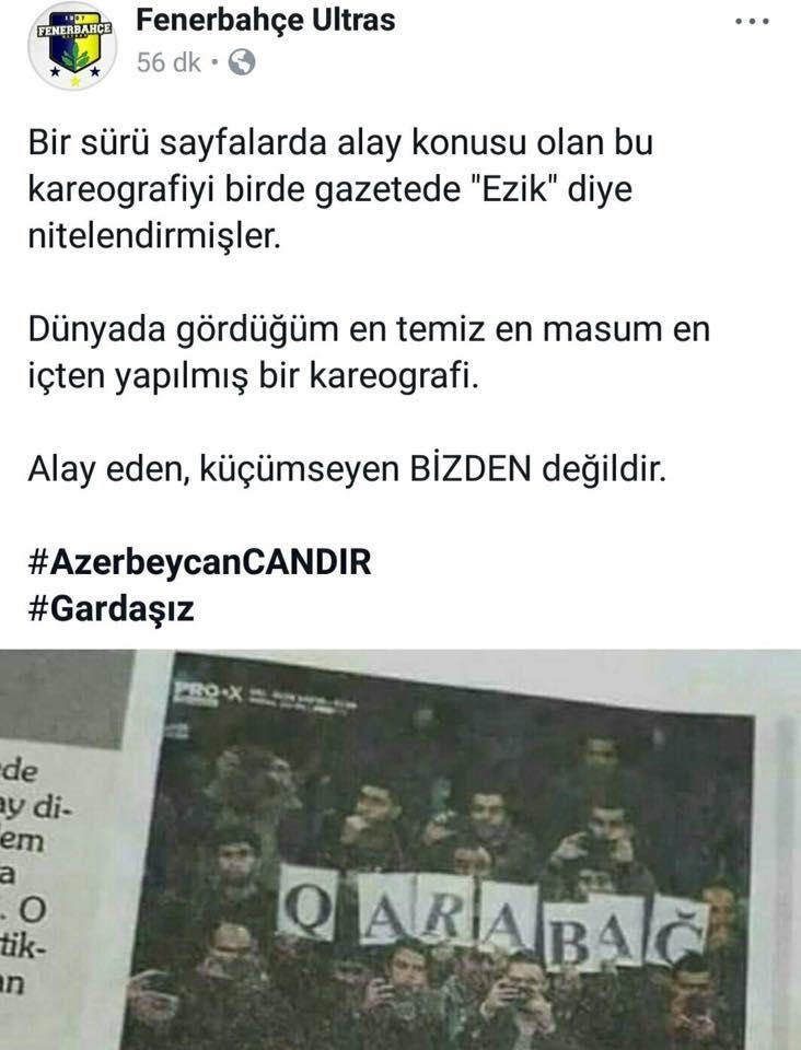  “Fənərbaxça”dan dəstək: Azərbaycan candır – Foto