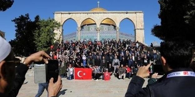 Qüdsdə Türkiyə bayrağı açıldı – Foto