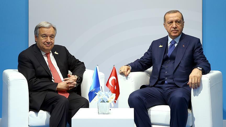 Erdogan urges UN to intensify efforts for Syria peace