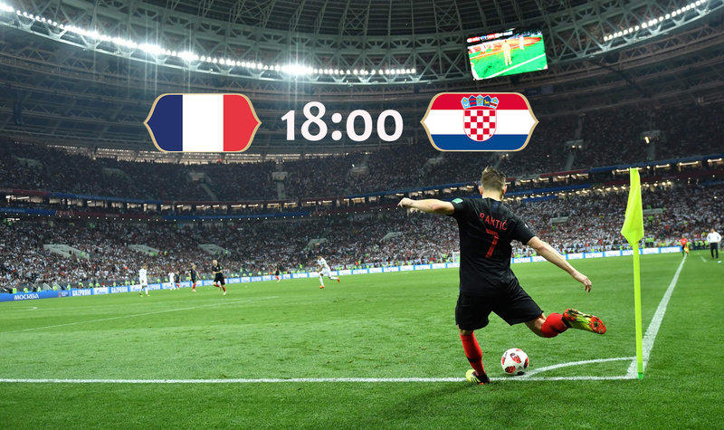 France vs Croatia compete for World Cup Champion title -Live
