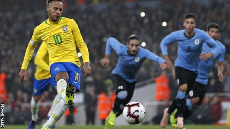 Neymar earns Brazil wins against Uruguay