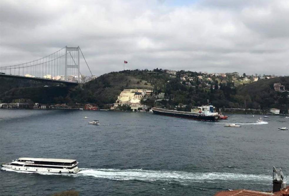Movement of ships in the Bosphorus of Istanbul stopped