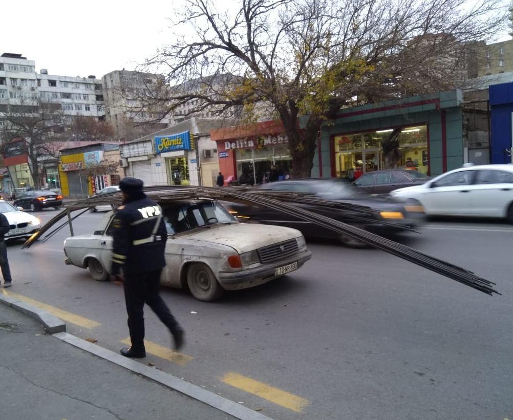 Bakıda sürücü özünə və polisə yanıq xəsarəti yetirdi