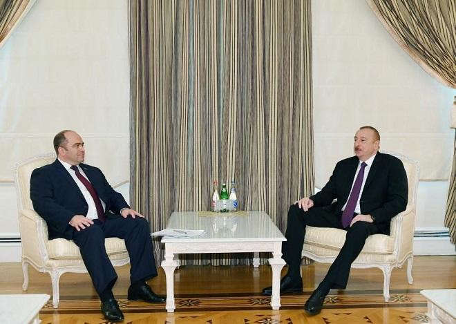 İlham Əliyev Belarus baş nazirinin müavini ilə görüşdü İlham Əliyev Belarus baş nazirinin müavini ilə görüşdü