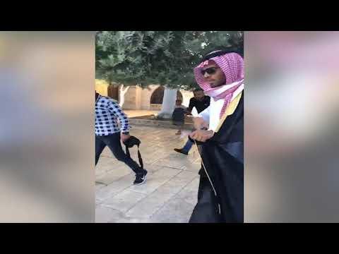 Fələstinlilər səudiyyəli fəala Qüdsdə hücum etdilər - Video