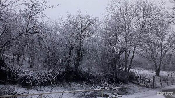 В Шахдаге выпал снег