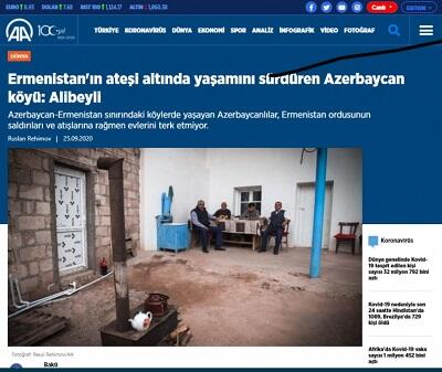 Anadolu agentliyi Əlibəylidən yazdı - Foto