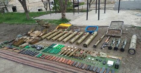 An ammunition depot was discovered in Khojaly -