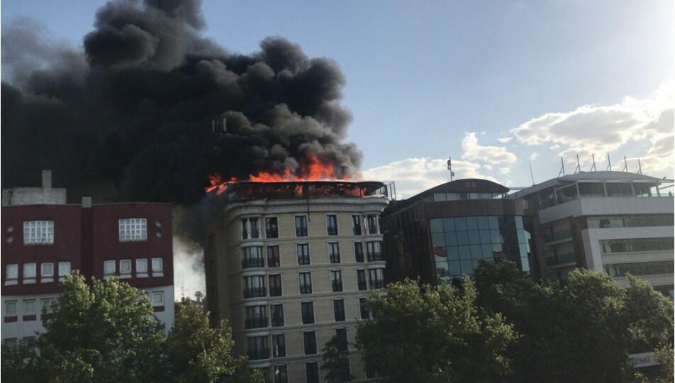 An explosion in a residential building in Ankara