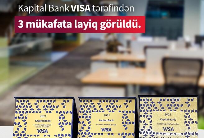 Kapital Bank Visa-nın 3 mükafatına layiq görüldü