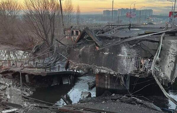 Ukraine hit this bridge again