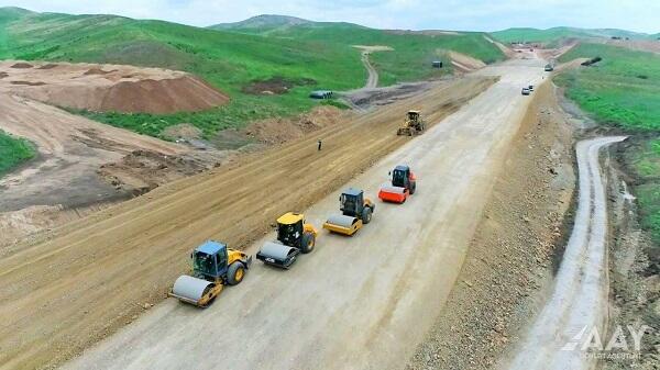 Ağdərə-Ağdam yolununun inşasına başlanıldı - Foto