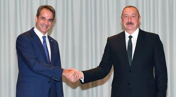 Ilham Aliyev met Mitsotakis