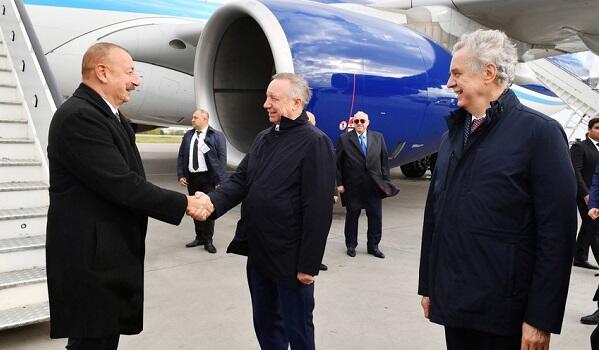 Ilham Aliyev left for Russia