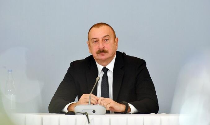 Ильхам Алиев отправился в Огуз