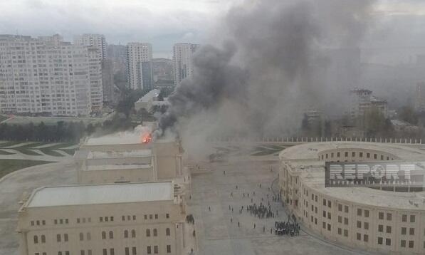 Потушен пожар в здании Академии ГПС - Видео