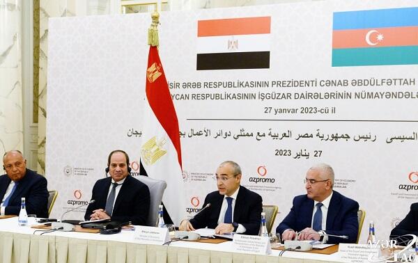 Sisi met with businessmen in Baku -