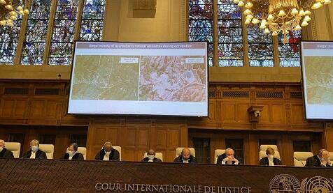 Damage caused by Armenia was shown in The Hague