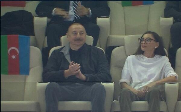 Ilham Aliyev was surrounded by fans -