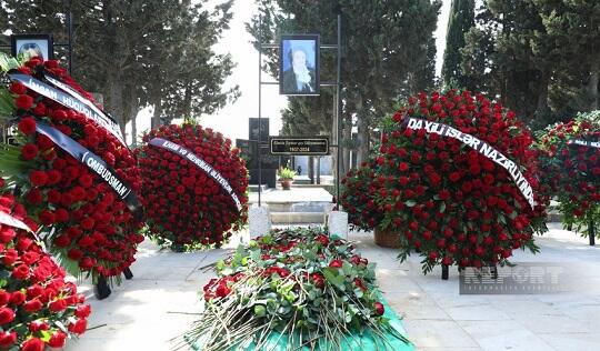 Алиевы направили венок на похороны Сулеймановой