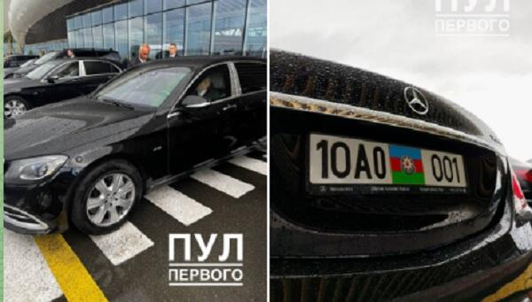 The presidents left Fuzuli airport in Aliyev's car