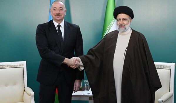 The meeting between Aliyev and Raisi began