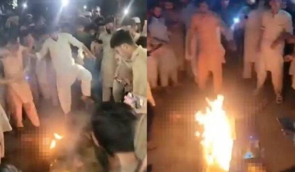 Burned alive after denouncing Quran