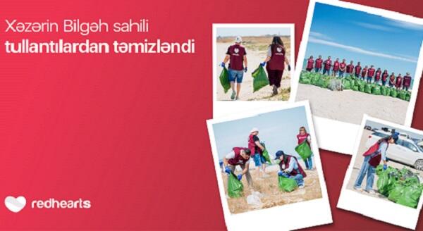 Волонтёры Red Hearts очистили побережье Каспия
