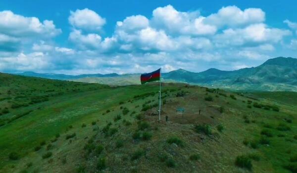 Xeyrimlidə Azərbaycan bayrağı qaldırıldı - Video