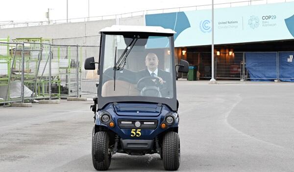 Ilham Aliyev visits Baku Olympic Stadium for COP29