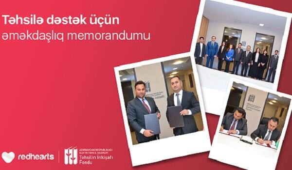 Təhsilin İnkişafı Fondu və Qırmızı Ürəklər arasında memorandum