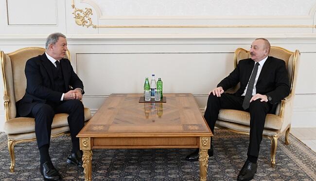 Ilham Aliyev received Hulusi Akar