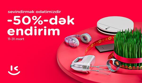 “Kontakt”da Novruz sevinci – Nağd alışa 50%-dək endirim