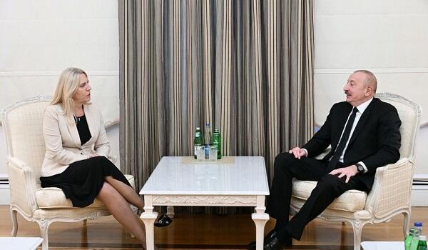 Ilham Aliyev met with Željka Cvijanović