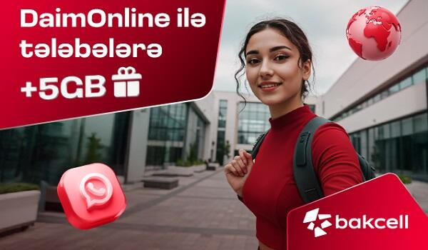 “Bakcell” DaimOnline ilə tələbələrə 5GB hədiyyə edir!