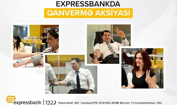 "Expressbank"da qanvermə aksiyası keçirildi