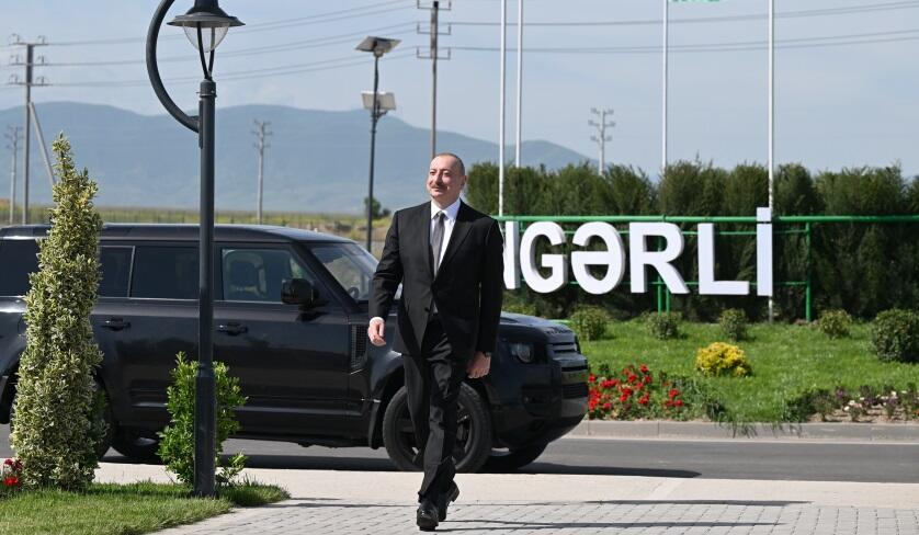 İlham Əliyev Ağdamda... - Foto