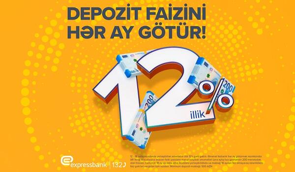 Vergidən azad depozit – illik 12% gəlir!