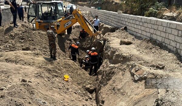 Sumqayıtda fəhlə dağıntılar altında qaldı - Foto