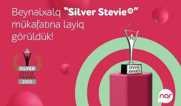 “Nar” nüfuzlu “Stevie” mükafatına layiq görüldü