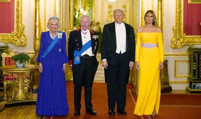 Kraliça və Melaniya geyimləri ilə Putinə mesaj verdilər